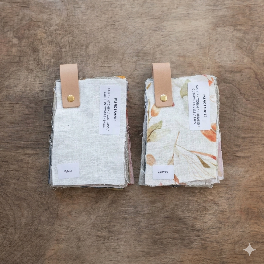 Solid, Striped and Checked Fabric Samples