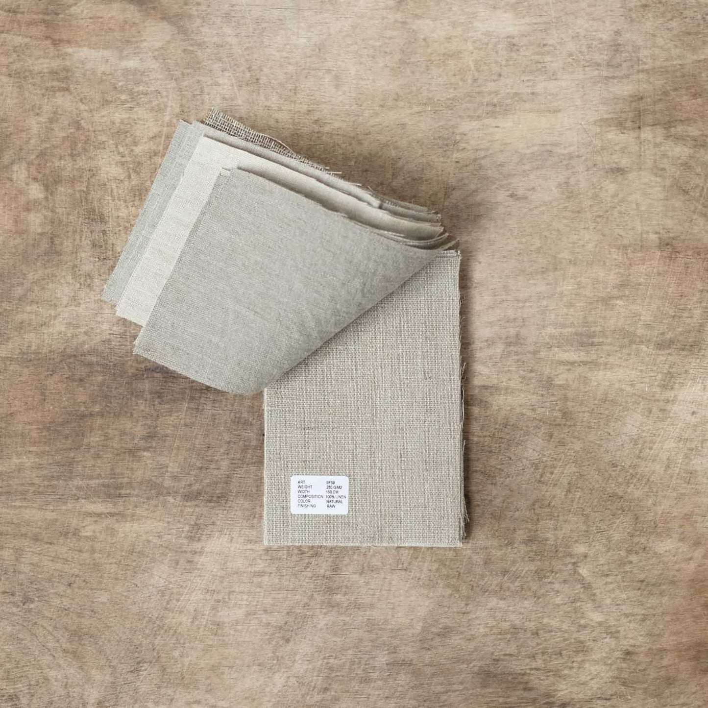 Natural Linen Fabrics Sample Book