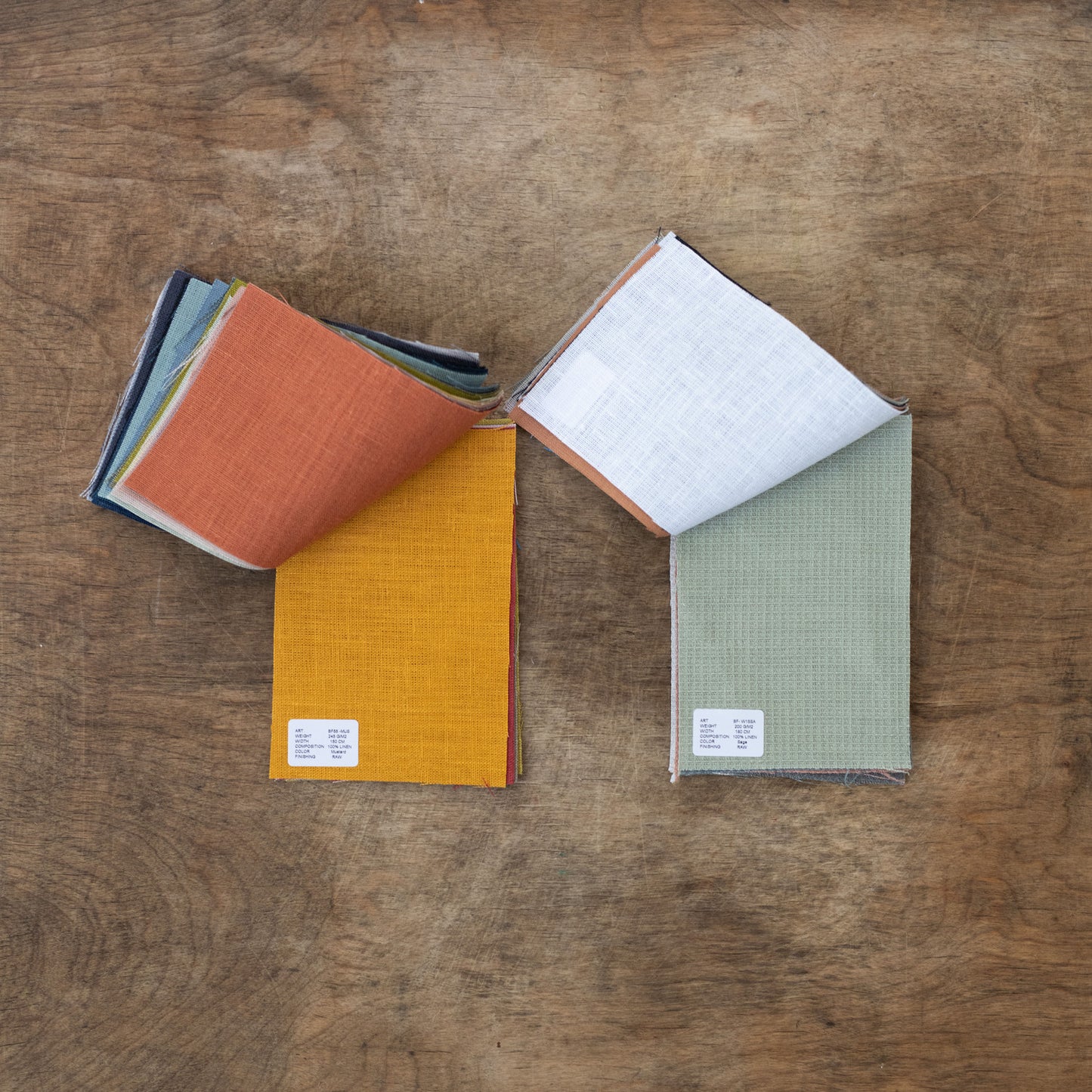 Dyed Linen Fabrics Sample Book 3